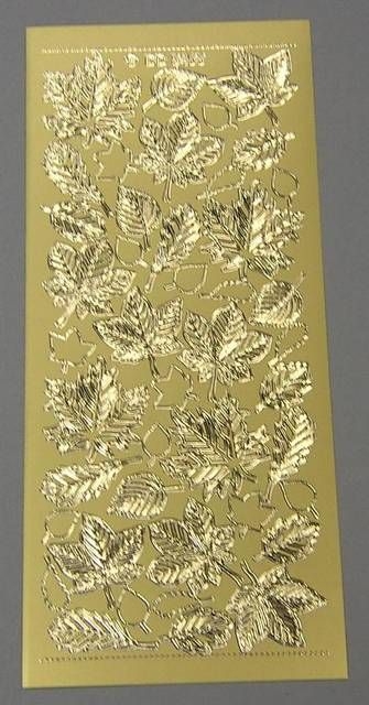Reddy Stickerbogen 10 x 23 cm Herbstblätter gold