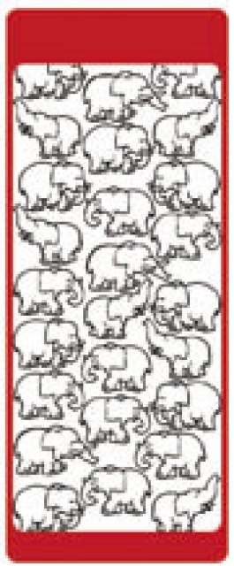 Reddy Stickerbogen 10 x 23 cm Elefanten 2 gold