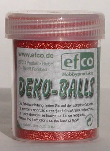 Deko-Balls rot metallic 0,5 mm 50 Gramm