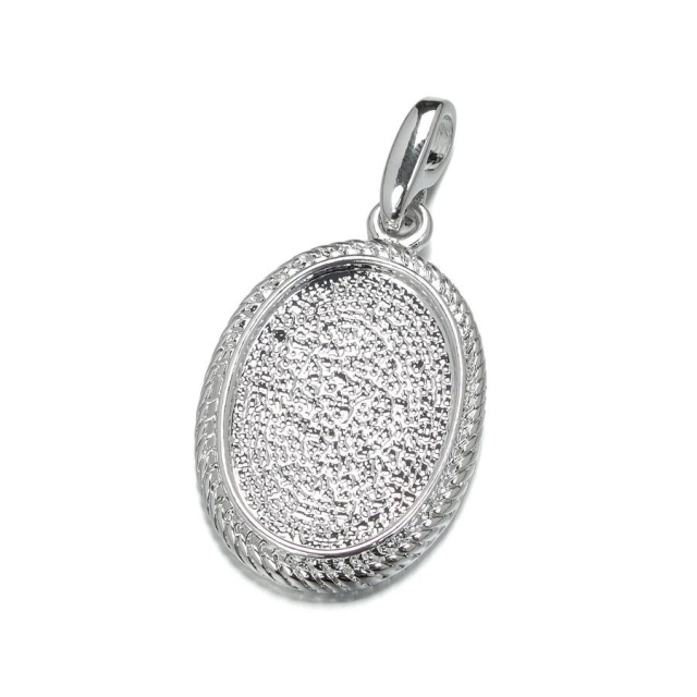DeCoRe Anhänger oval mit Rand, 34 x 23 mm