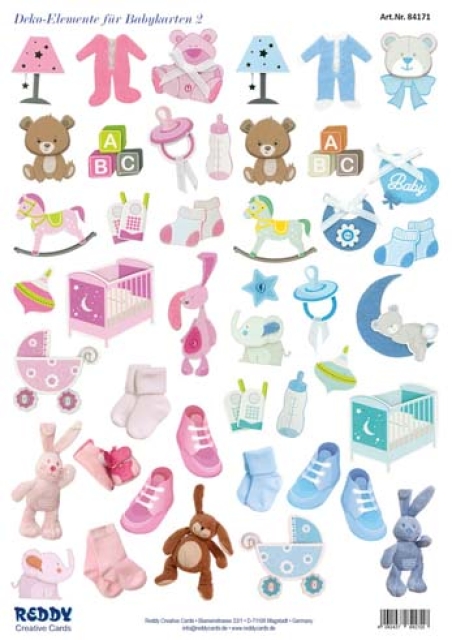 Reddy Cards Stanzbogen Deko Elemente Baby II