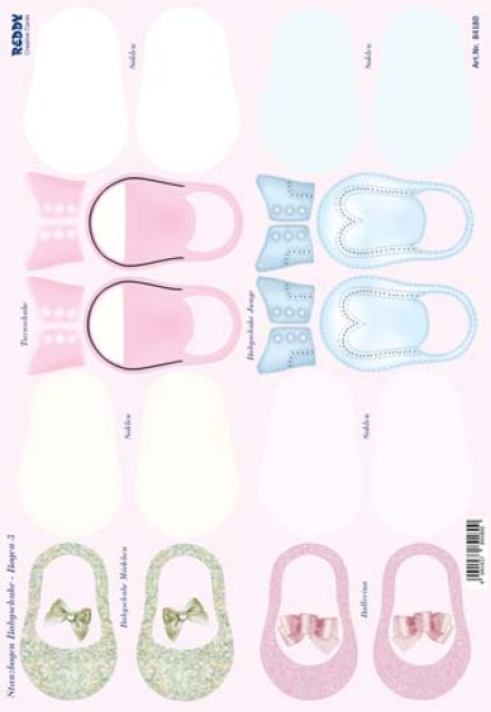 Reddy Cards Stanzbogen Babyschuhe 3