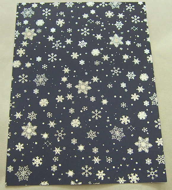 Reddy Cards Deko-Karton Weihnachten schwarz, silber-laminiert