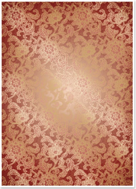 Reddy Cards Deko-Karton "Classic" apricot, mit Golddruck