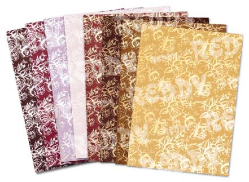 Reddy Cards Kartonsortiment "Rosenkarton" laminiert