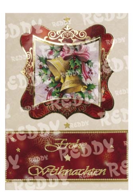 DeLuxe Kartenset für 4 Karten mit floralen Weihnachtsmotiven