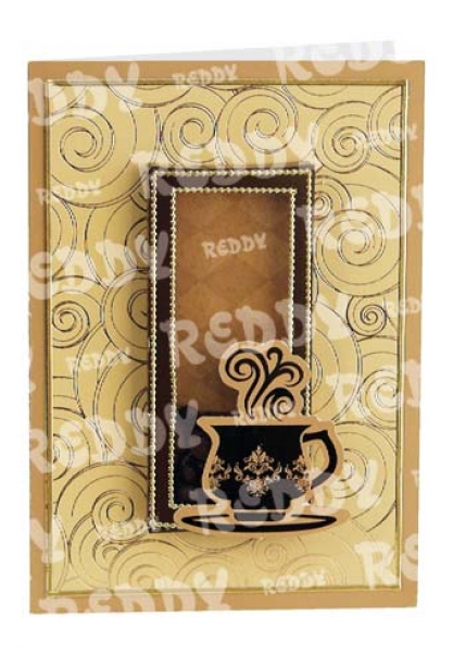 Reddy Cards Bastelset für 12 Kaffeekarten braun-beige