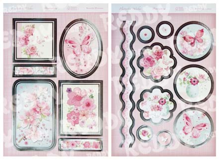 Reddy DeLuxe Stanzbogen silber laminiert, Beautiful Blossoms