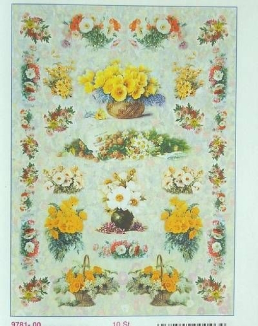 Decoupagepapier 1 Bogen 50 x 70 cm Blumen