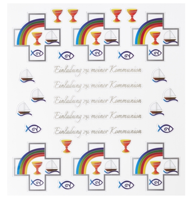 Hobby Design Sticker Einladung zur Kommunion I