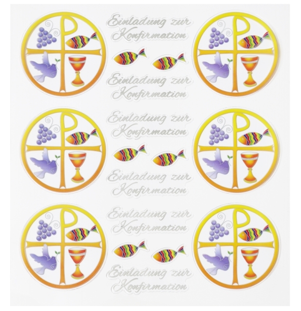 Hobbyfun Design Sticker Einladung zur Konfirmation I