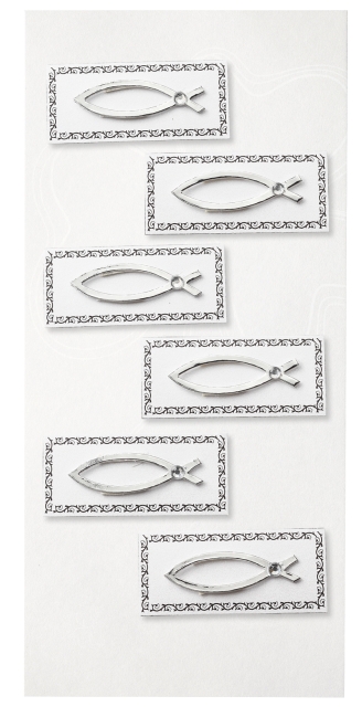 Creapop Sticker Fische silber 6 Stück
