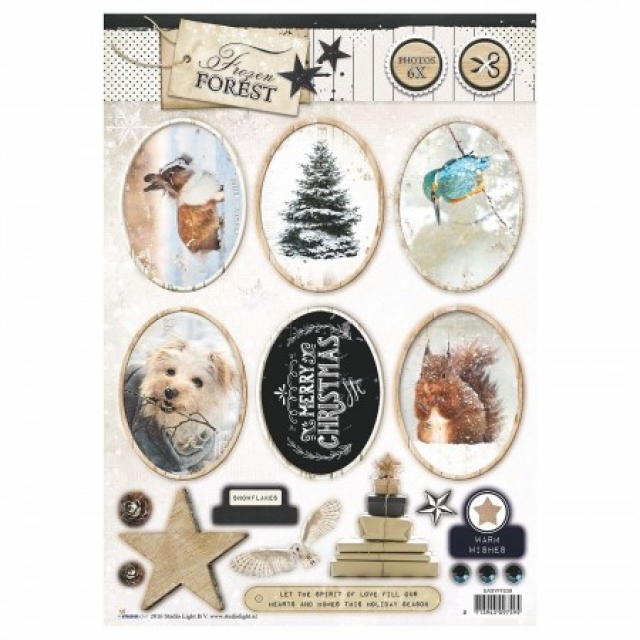 Designpapier gestanzt, Frozen Forest 539
