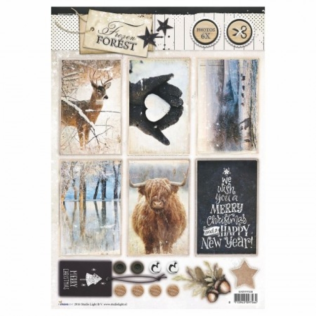 Designpapier gestanzt, Frozen Forest 536