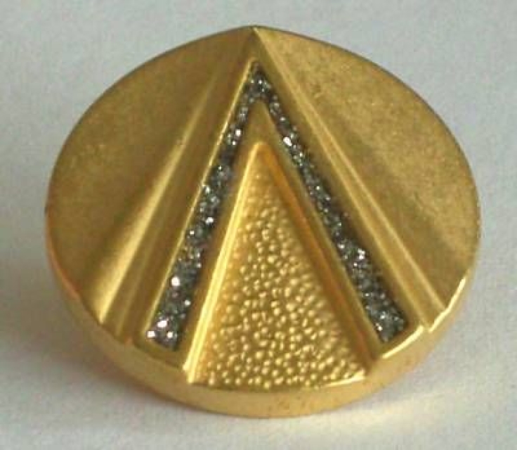 DILL Knopf pro Stück gold mit Glitzer 18 mm