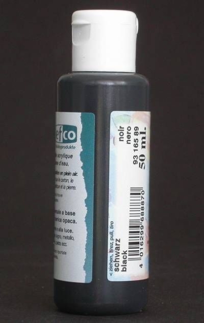 Decoupaintfarbe seidenmatt 50 ml schwarz