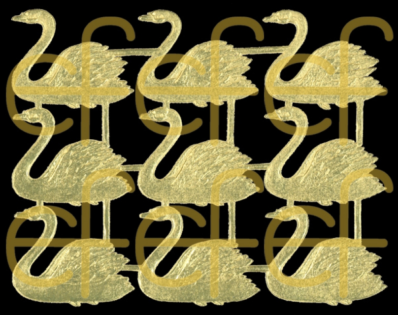 Dresdner Ornamente pro Bogen Schwäne