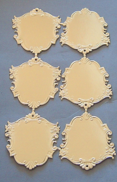Dresdner Ornamente pro Bogen 6 Spiegel, gold zweiseitig
