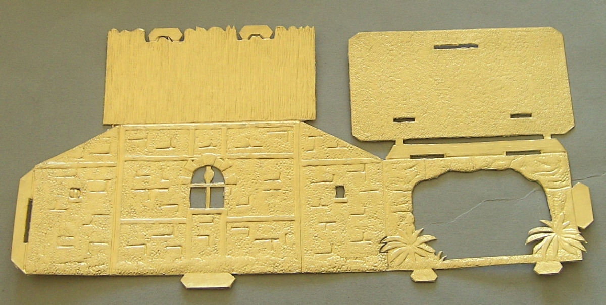 Dresdner Ornamente pro Bogen 1 großes Krippenhaus