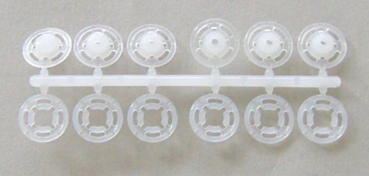 PRYM Annäh Druckknopf 15 mm transparent rund