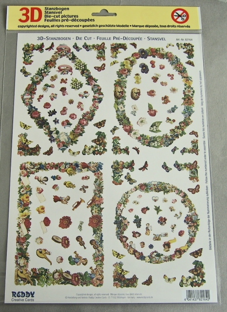 3D Stanzbogen Blumenrahmen und -Ränder