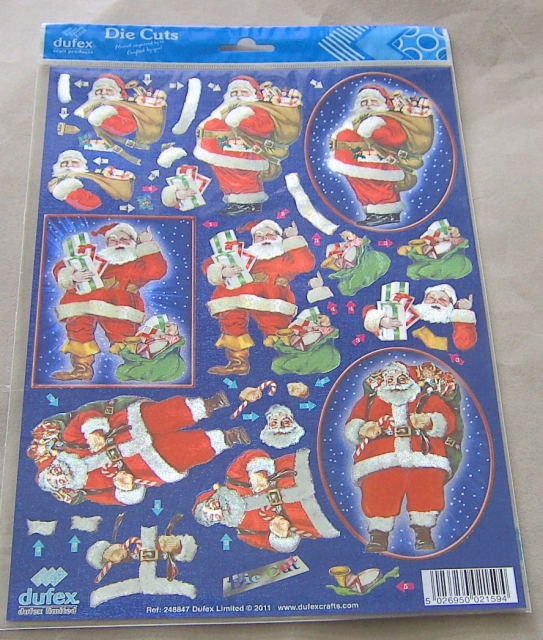 Reddy Cards Dufex 3 D Stanzbogen Lustige Weihnachtsmänner