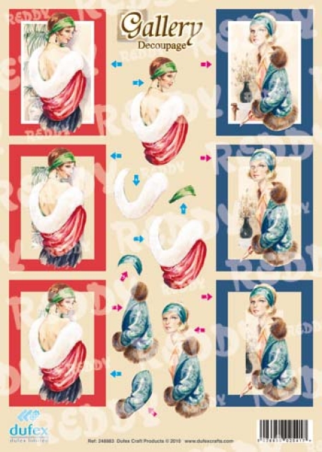 Reddy Cards Dufex 3 D Stanzbogen Gallery Damen