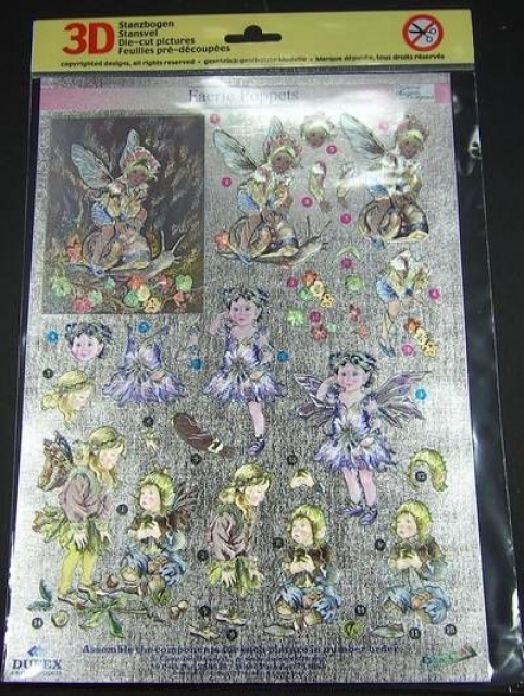 3D Metallgravur Stanzbogen Fairie Poppets