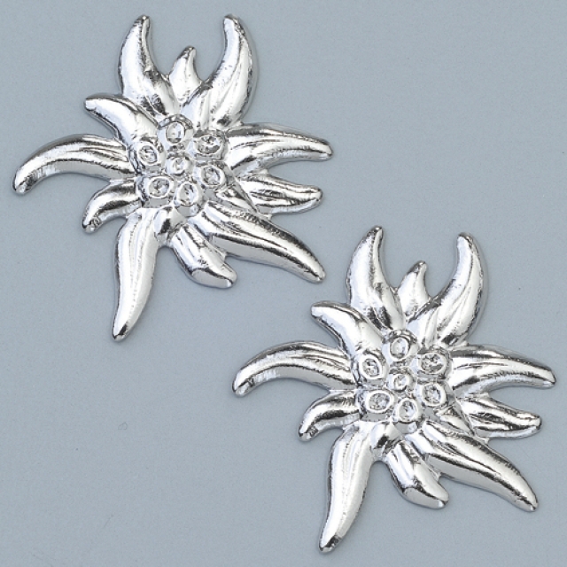 Efcolor Schmuckteil silberfarbig Edelweiss
