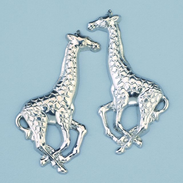 Efcolor Schmuckteil silberfarbig Giraffe rechts / links