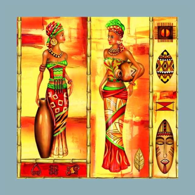 Serviette 33 x 33 cm 3-lagig pro Stück Afrika