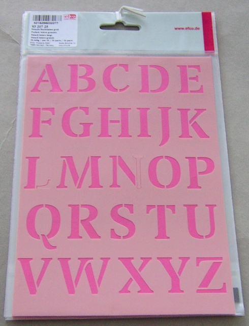 Efco Stencils DIN A 5 Buchstaben gross