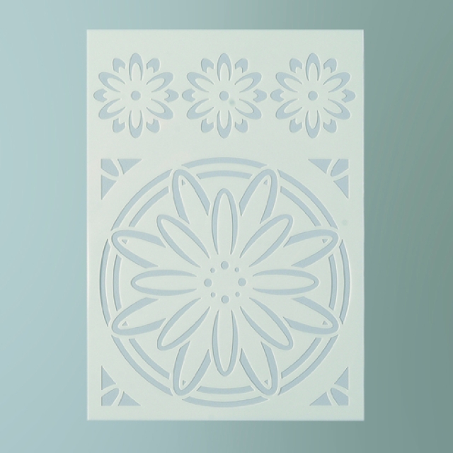 Stencil Blüte 2-teilig DIN A 5