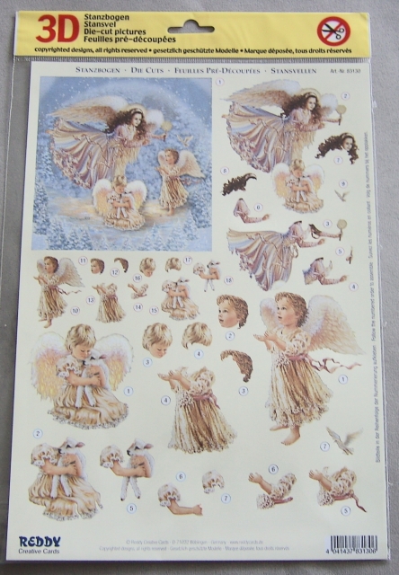 Reddy Cards 3D Stanzbogen Engelfamilie