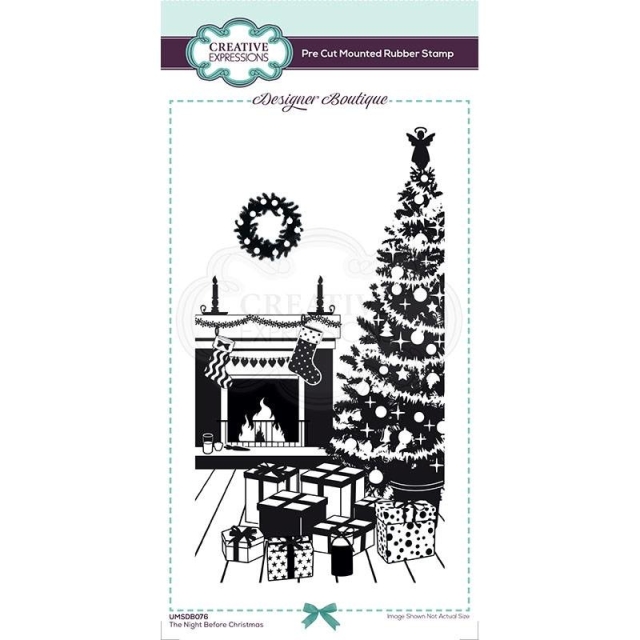 Creative Expressions Designer Boutique Rubber Stamp DL The Night Before Christmas