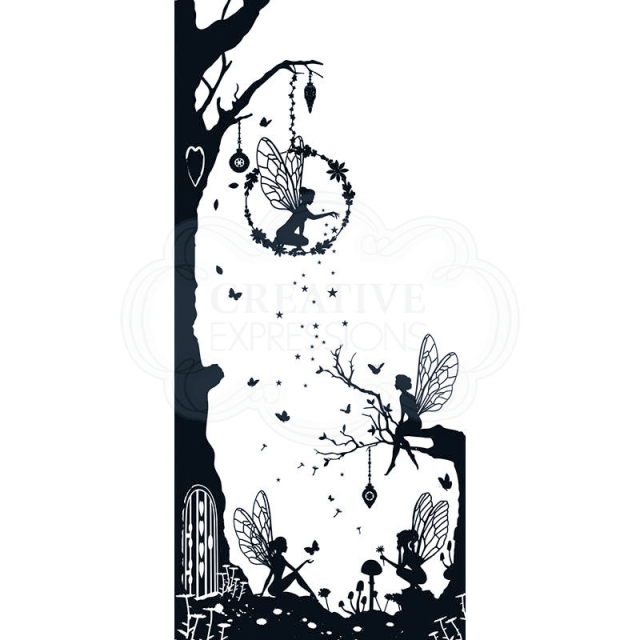 Creative Expressions Designer Boutique Rubber Stamp DL Secret Garden