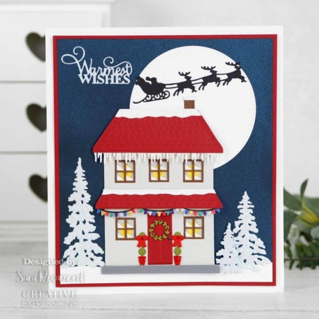 Creative Expressions Sue Wilson Craft Die Shaped Cards House Front