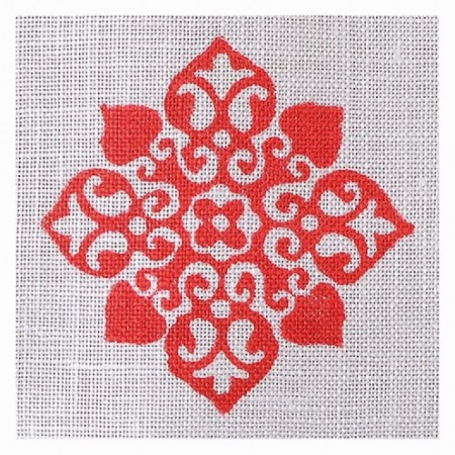 Fabric Creations Stempel Small Baroque Floral 4,5 x 4,5 cm