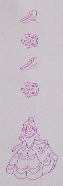 Doppelseitiger Stempel Prinzessin