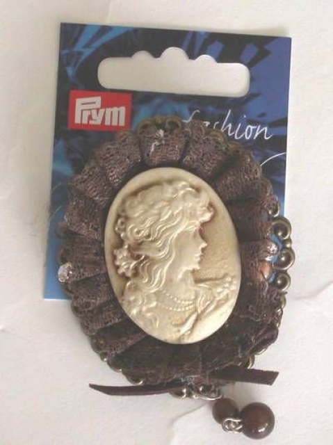 PRYM Brosche Frauenkopf mit Spitze
