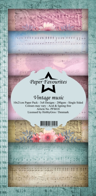 Paper Favourite Slim Paper Pack Vintage Music