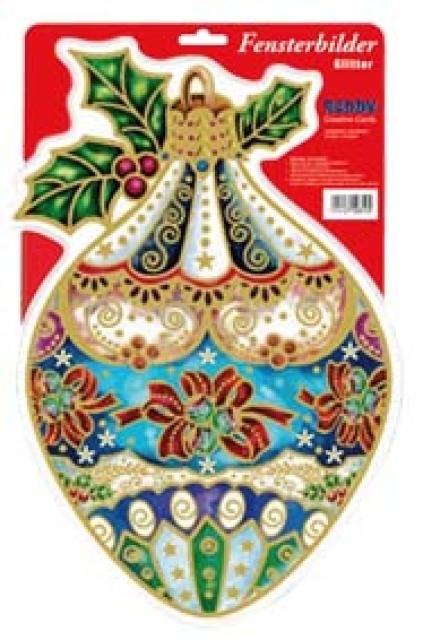 Reddy Fensterbild Kugel mit Schleifen oval oval 42 x 28 cm