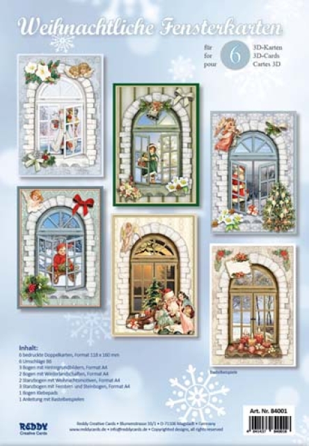 Reddy Cards Weihnachtliche Fensterkarten