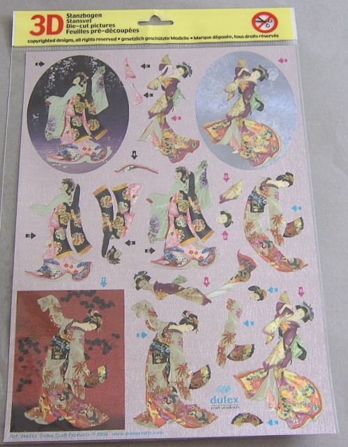 Reddy 3D Metallgravur Stanzbogen Geishas 3