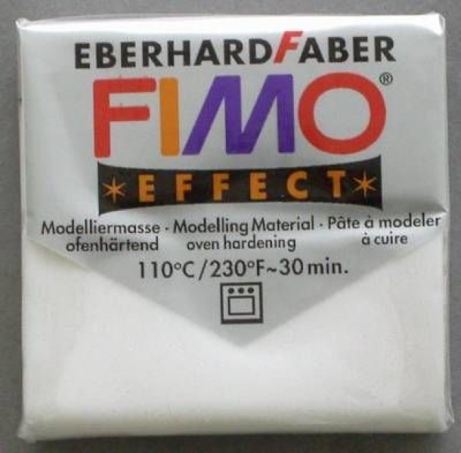 Fimo Modelliermasse FIMO® soft Effekt translucent weiß 