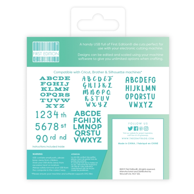 First Edition Digital Dies Alphabets & Numbers