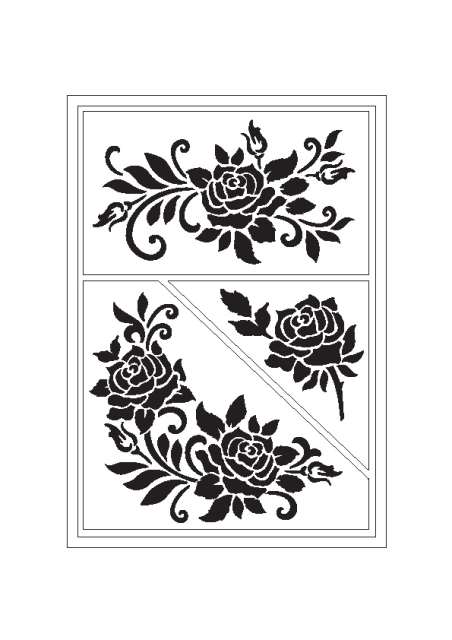 VIVA Decor Flexschablone Rosen