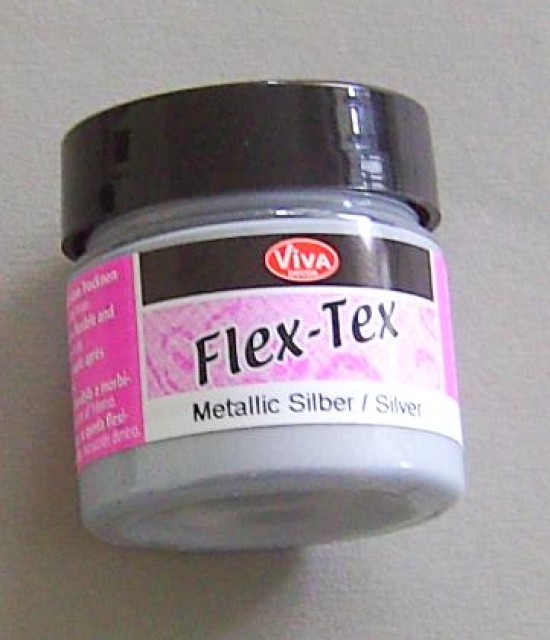 VIVA Decor Textilfarbe Flex-Tex 50 ml metallic silber
