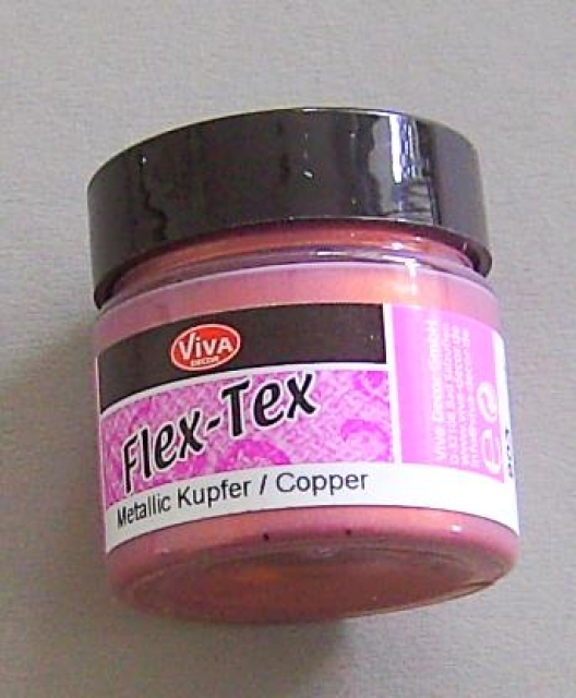 VIVA Decor Textilfarbe Flex-Tex 50 ml metallic kupfer