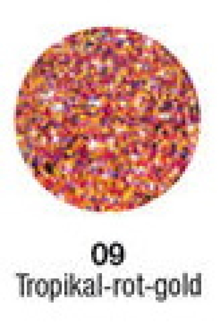 Glitzerflitter 100 ml Tropikal rot-gold